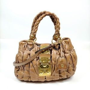 Miu miu tan purse